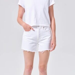 NWT AGOLDE Parker Long Short In Panna Cotton Women’s Size 30 6310